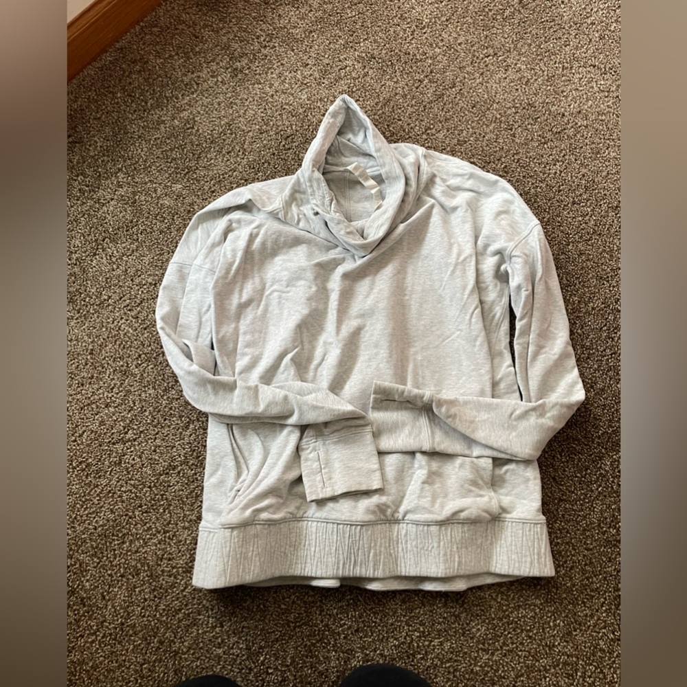 Older style funnel neck pullover-Heathered Gray